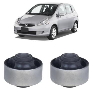 Imagem de 2 Borracha Grande Bandeja Dianteira Honda Fit 2003 2004 2005 - Auto Fl