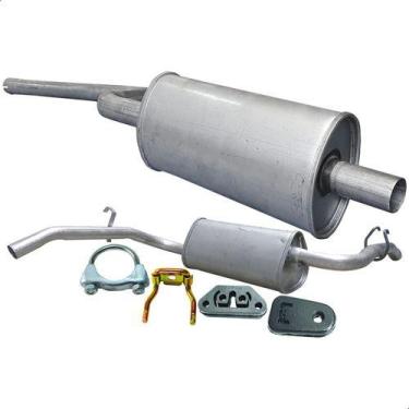 Imagem de Kit Escapamento Abafador + Traseiro Fiorino Uno 1.5 93 A 94 - ScapJá