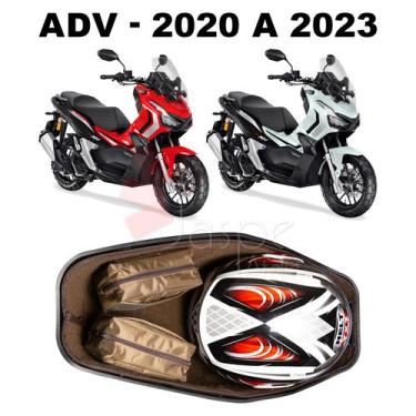 Imagem de Forração Honda ADV 150 Baú Forro Premium Scooter Marrom - Jaspe Ateliê