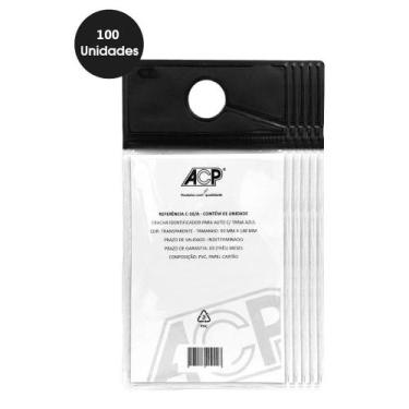 Imagem de Crachá Identificador para Automóvel Acp Preto C-10 C/100