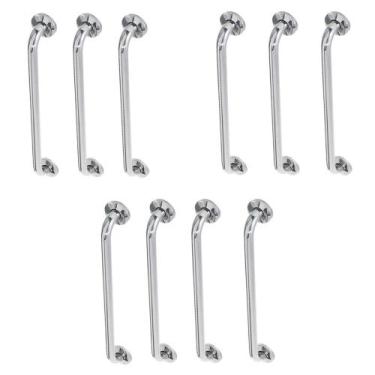 Imagem de Alça de Apoio Barra Inox 40cm Kit 10 Unidades Banheiro Box Corrimao Id