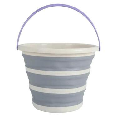 Imagem de Balde dobravel de plastico 10 litros - simplo branco
