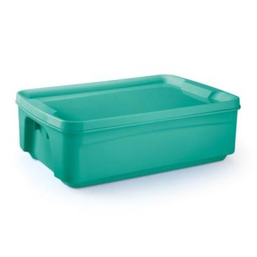Imagem de Caixa Plastica Agraplast Pop 42 Litros 1018 Com rodinhas, Verde