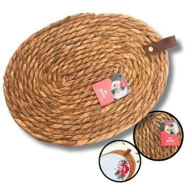 Imagem de Kit 4 Jogo Americano em Palha Totora Para Mesa de Jantar Sousplat 30x2