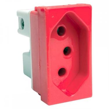 Imagem de Modulo Steck Linha Stella 1 Tomada 20A. Vermelha - 8061Vm