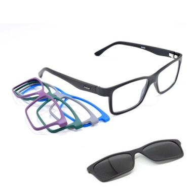 Imagem de Oculos Troca Frente Clip On Armação Para Grau E Sol 930 kit2 - Smart, 