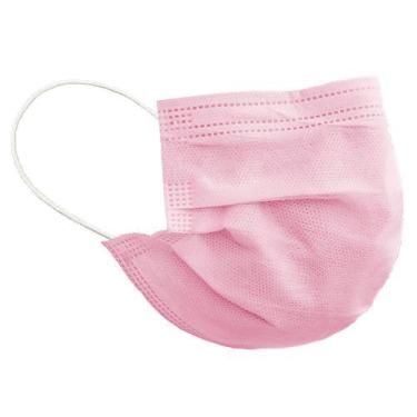 Imagem de 01 Máscara Descartável Rosa com Filtro e Clipe para Nariz Feminina em 