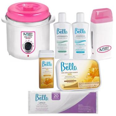 Imagem de Kit Para Depilação Com Cera Quente Rolon E Termocera 400g - MEGA BELL