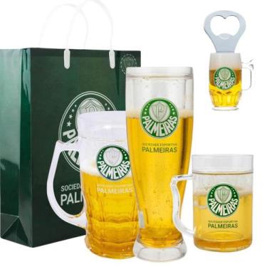Imagem de Kit Presente Mestre Cervejeiro Copo Caneca Cerveja Palmeiras - Mileno