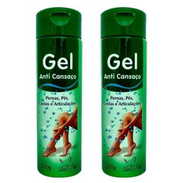 Imagem de Kit 2 Gel Massageador Anti Cansaço 220g Pernas, Pés, Costas e Articula