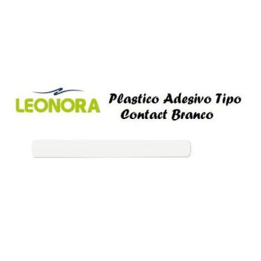 Imagem de Papel Adesivo Tipo Contact Rolo 45cm x 10m Branco - LEONORA 