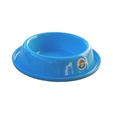 Imagem de Comedouro Tigela Alumínio Azul Bebê para Cães e Gatos Vida Mansa - 200