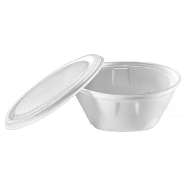 Imagem de Kit Marmitex De Isopor BM-104 1100ml C/ Tampa 100 Unidades - BOM APETI