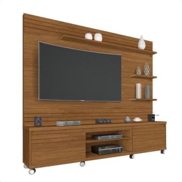Imagem de Home Theater Rack e Painel 2.20 p/TV ate 72" Freijó - Cedro - Giga Mov