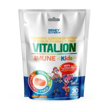 Imagem de Vitamina C + Vitamina D + Zinco - Vitalion Imune Kids 90 Gomas Sidney 