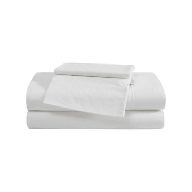 Imagem de Eddie Bauer - Jogo de lençol completo, roupa de cama percal de algodão escovado com cama(s) combinando(s), super macio e respirável (percal pêssego off-white, casal)