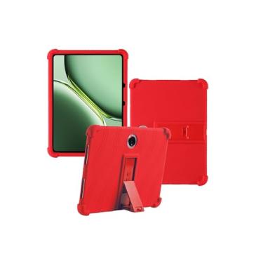 Imagem de Capa para tablet Oneplus Pad 2/Pad Pro de 12,1 polegadas 2024 Android 14 - capa protetora de borracha leve, à prova de choque, de silicone macio, ajustável para crianças, vermelha