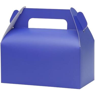 Imagem de UnicoPak Pacote com 30 caixas de guloseimas azuis escuras para lembrancinhas de festa para doces, lanches, biscoitos, brinquedos para festas de aniversário, eventos especiais, 16,5 x 9,5 x 8,5 cm