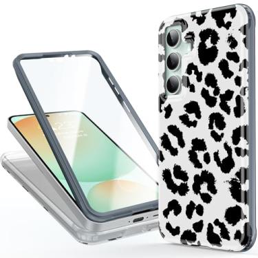 Imagem de Esdot Capa para Samsung Galaxy S24 FE com protetor de tela integrado - moldura frontal de policarbonato rígido durável + capa traseira de TPU macio, designs bonitos da moda para mulheres, capa