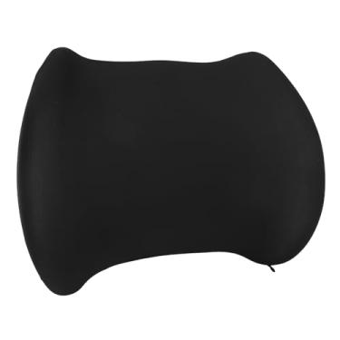 Imagem de Travesseiro de Apoio Lombar, Suporte Removível para Costas de Cadeira Com Design Convexo Almofada de Espuma de Memória Respirável para Carro de Escritório Doméstico (Preto)