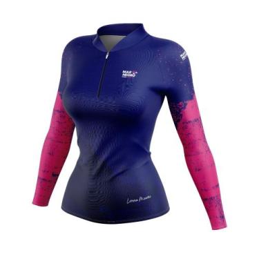 Imagem de Camiseta FEMININA com proteção solar 50+ UVB DRYFIT pesca bike ciclist