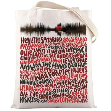 Imagem de LEVLO Hadestown Broadway presente musical Orfeu e Eurydice presente para fãs Hadestown Flower Saco de compras reutilizável, Bolsa Hades Town, Large, Bolsa de maquiagem
