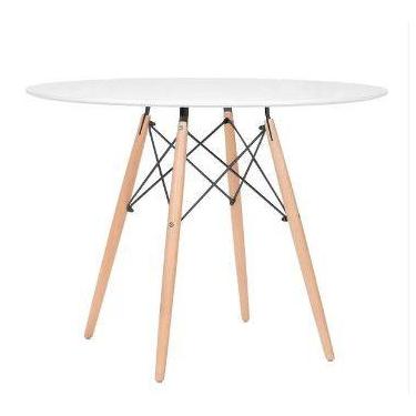 Imagem de Mesa de Jantar Redonda Eames Eiffel 120cm Branca - UNIVERSAL MIX