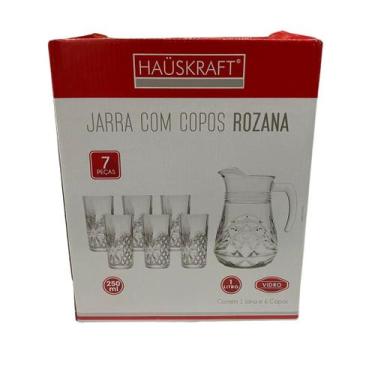 Imagem de Jarra 06 Copos Vdo Rozana Ref CJPS089 - HAUSKRAFT