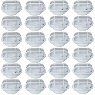 Imagem de Kit 24 Luminarias Tartaruga Lente Cristal Arandela Cor Bca - CM GLASS 