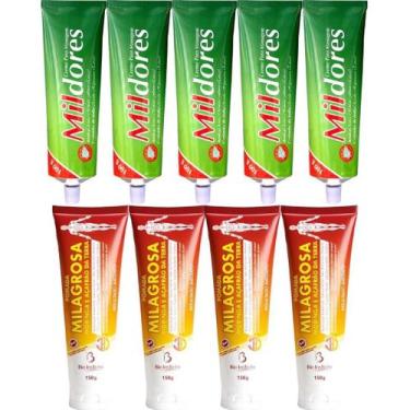 Imagem de Kit 5 Creme Para Massagem Mil Dores 100g + 4 Pomada Massageadora Milag