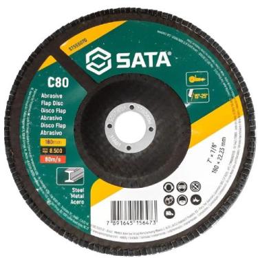Imagem de Kit com 5 Discos Flap 7" Zircônio Grão 80 ST55507G - SATA  