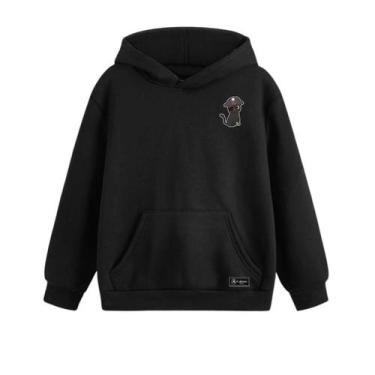 Imagem de Blusão Moletom Canguru Pirata Gato Infantil Personalizado com Capuz e 