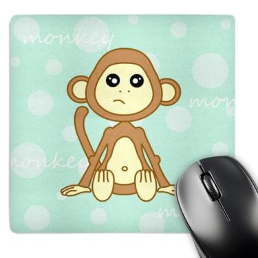 Imagem de 3dRose Mouse pad LLC 20 x 20 x 0,63 cm, macaco azul bebê (mp_6102_1)