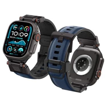Imagem de Spigen DuraPro Armor Pulseira Conector Metal Durável para Apple Watch Compatível com Ultra 3/2/1 49mm, Series 11/10 46mm, 9/8/7 45mm, SE3/SE2/SE/6/5/4 44mm, 3/2/1 42mm - Azul Marinho