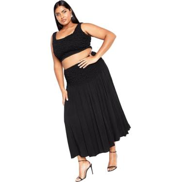 Imagem de CITY CHIC Conjunto de blusa e saia plus size, conjunto Alicia, Preto, 46