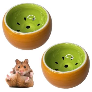 Imagem de Tigela de hamster Tfwadx, tigela de água de porco da Guiné de cerâmica para comida de animal pequeno para coelho siriano Hamster Gerbil Chinchilla Hedgehog Sugar Glider Rat (2 peças)