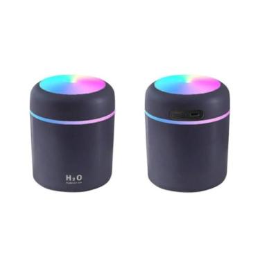 Imagem de Mini Umidificador Portátil com LED Colorido PRETO
