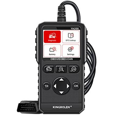 Imagem de KINGBOLEN Scanner YA200 OBD2, leitor de código OBD2 para carro, verifique a luz do motor, scanner de carro OBDII, funções completas com teste de tensão OBD2, ferramenta de diagnóstico para todos os