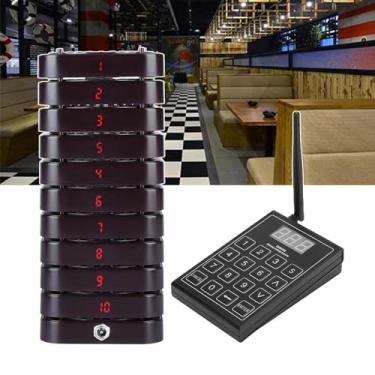 Imagem de Pager Sem Fio Para Restaurante, Teclado De Chamada De Canal 1Pcs 999 + Porta-Copos 10/20 / 30Pcs, 3 Modos De Chamada, Para Restaurante, Bar, Café