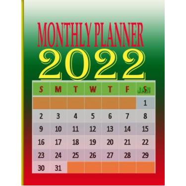 Imagem de MONTHLY PLANNER 2022: monthly planner2022:Monthly Calendar Planner for Work or Personal/gift for women and girls Use - 24 Months Agenda Schedule ... 2022/ Perfect size 8.5x11" inches/120 pages