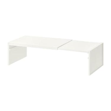 Imagem de SiaBiced Prateleira de armário retrátil, prateleira de armazenamento de armário, porta-tempero para banheiro de, Branco