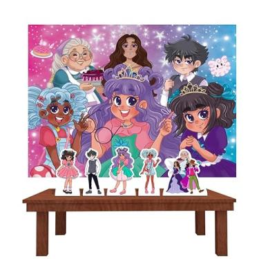 Imagem de Kit Decoração Festa de Aniversário Infantil Painel + Displays O Diário de Uma Princesa Desastrada