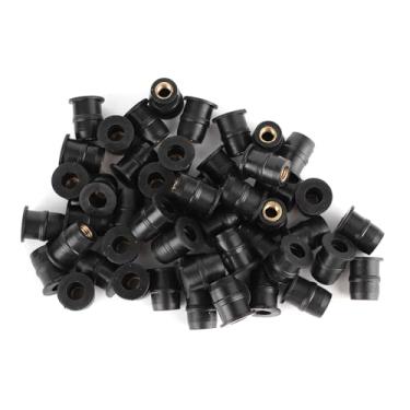 Imagem de Porcas de borracha M5 Ferramenta de fixação universal para para-brisas de motocicleta (A (50 peças))