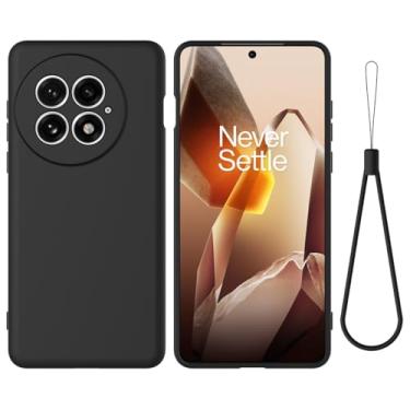 Imagem de DAMONDY Capa para OnePlus 13, capas de telefone One Plus13, capa fina de borracha de gel macio de silicone líquido compatível com OnePlus13 5G - preta