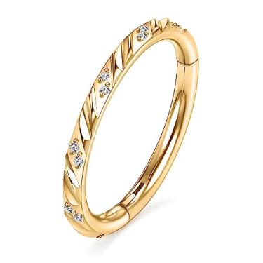 Imagem de AROWRO Anel de argola articulada CZ 20G 18G 16G 5/6/7/8/9/10/12 mm opala aço cirúrgico concha daith torre cartilagem tragus hélice brincos septo clicker piercing de nariz joias, Metal, outro