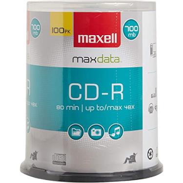 Imagem de Maxell 648200, qualidade premium, reprodução de superfície livre de ruído, CDs graváveis, armazenamento de 700 MB – 2x a 48x, velocidade de gravação de 80 minutos – CDs em branco, armazenamento de CD