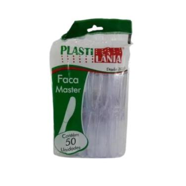 Imagem de Faca refeição master cristal 18cm com 50 unidades plastilânia  - PLAST