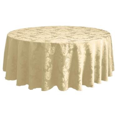 Imagem de Toalha de Mesa Redonda Jacquard Grande Para Buffet Festas e Eventos 2,