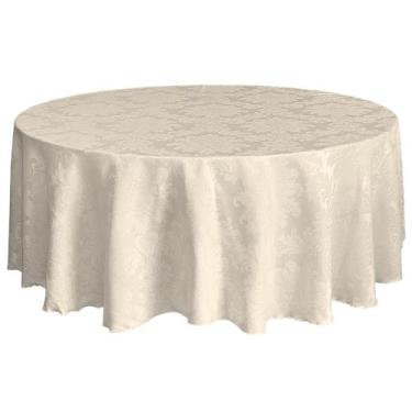 Imagem de Toalha de Mesa Redonda Jacquard Grande Para Buffet Festas e Eventos 2,