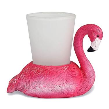 Imagem de CoTa Global Copo de shot de flamingo legal - Acessório de licor para casa e bar, divertido atirador de animais selvagens para café expresso e bebidas alcoólicas - 10 cm